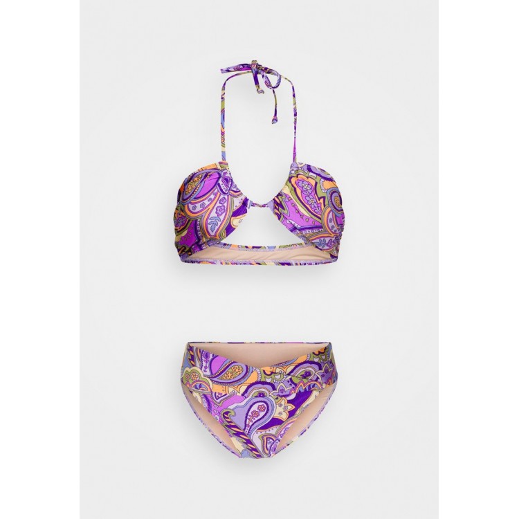 Kobiety BIKINI COMBINATION | Cotton On Body FLOSS TOP HIGHWAISTED CHEEKY BOTTOM - Bikini - purple shimmer/liliowy - BD92108