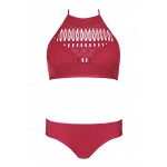 Kobiety BIKINI COMBINATION | Feba Swimwear MAKRAMA - Bikini - burgundy bordo/ciemnoczerwony - ME62109
