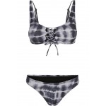 Kobiety BIKINI COMBINATION | Urban Classics LACE UP - Bikini - black/white/szary - KB23776