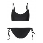 Kobiety BIKINI COMBINATION | Urban Classics LADIES SPAGHETTI STAP SET - Bikini - black/czarny - MC41107