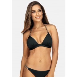 Kobiety BIKINI_TOP | Feba Swimwear Góra od bikini - stałe wkładki push-up, plecione wiązanie/czarny - JH72859