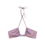 Kobiety BIKINI TOP | PULL&BEAR WAVY PRINT - Góra od bikini - dark purple/ciemnoliliowy - QV96916