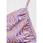 Kobiety BIKINI TOP | PULL&BEAR WAVY PRINT - Góra od bikini - dark purple/ciemnoliliowy - QV96916