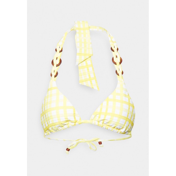 Kobiety BIKINI TOP | Seafolly AMALFI CHECK SLIDE - Góra od bikini - lime light/żółty - IS68541