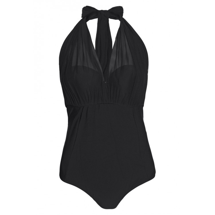 Kobiety ONE PIECE BEACHWEAR | Curvy Kate WRAPSODY BANDEAU SWIMSUIT - Kostium kąpielowy - black/czarny - KQ04408