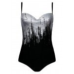 Kobiety ONE PIECE BEACHWEAR | Feba Swimwear Kostium kąpielowy - czarny srebrny pikowany/srebrny - PB09798