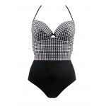 Kobiety ONE PIECE BEACHWEAR | Feba Swimwear RETRO - Kostium kąpielowy - black/white/czarny - WZ24655