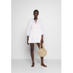 Kobiety BEACH ACCESSORIES | Seafolly BORA BORA FLORA EMBROIDERY TIERED DRESS - Akcesoria plażowe - white/biały - YA84580