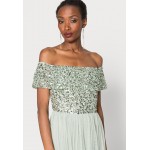 Kobiety DRESS | Maya Deluxe DELICATE SEQUIN BARDOT DRESS - Suknia balowa - green/zielony - CU48469
