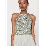 Kobiety DRESS | Maya Deluxe DELICATE SEQUIN HALTER NECK DRESS - Suknia balowa - green/zielony - NK90329