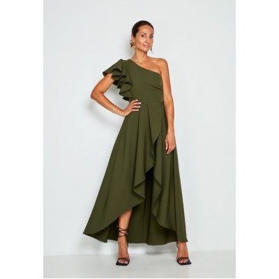 Kobiety DRESS | True Violet ONE SHOULDER WRAP DRESS - Suknia balowa - olive/oliwkowy - JQ50689