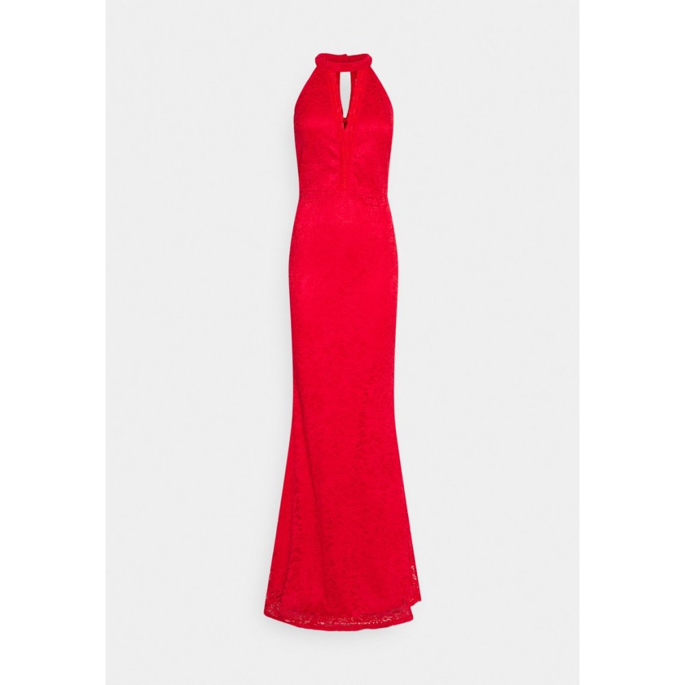 Kobiety DRESS | WAL G TALL HALTER NECK INSERT DRESS - Suknia balowa - red/czerwony - QC05328
