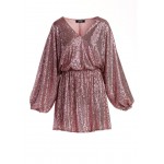 Kobiety DRESS | Awama A485 - Sukienka koktajlowa - pink/różowy - MU92108