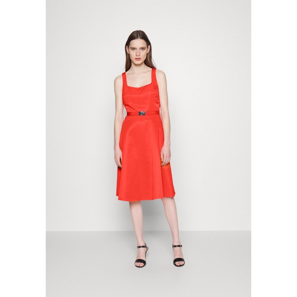 Kobiety DRESS | Lauren Ralph Lauren SLEEVELESS FAILLE COCKTAIL DRESS - Sukienka koktajlowa - hyannis port orange/pomarańczowy - VJ40031