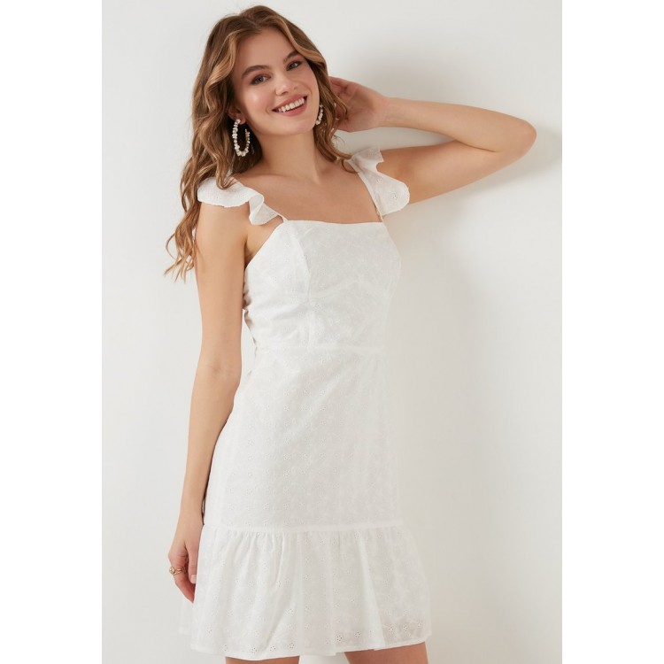 Kobiety DRESS | LELA Sukienka koktajlowa - white/biały - UN00422