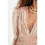 Kobiety DRESS | Trendyol Sukienka koktajlowa - beige melange/beżowy melanż - BF12346
