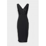 Kobiety DRESS | WAL G. SHAKILA SEQUIN TOP DRESS - Sukienka etui - black/czarny - XV67402