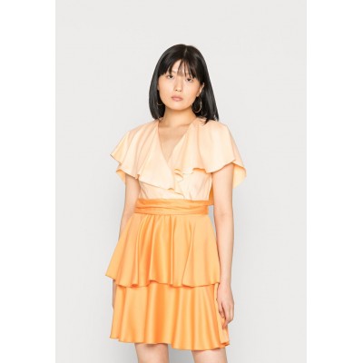 Kobiety DRESS | Closet CLOSET LONDON FRILL DRESS - Sukienka koktajlowa - peach/pomarańczowy - IS40597