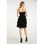 Kobiety DRESS | DreiMaster DREIMASTER EUCALY - Sukienka koktajlowa - schwarz/czarny - XG21686