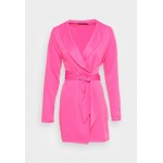 Kobiety DRESS | IN THE STYLE TIE WAIST SATINBLAZER DRESS - Sukienka koktajlowa - pink/różowy - DJ92859