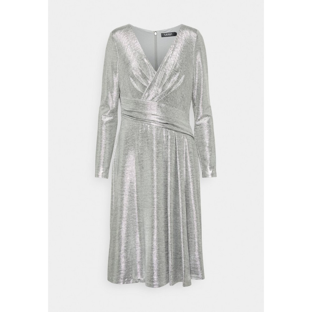 Kobiety DRESS | Lauren Ralph Lauren GLENDON LONG SLEEVE DRESS - Sukienka koktajlowa - heather grey/szary - OW12889