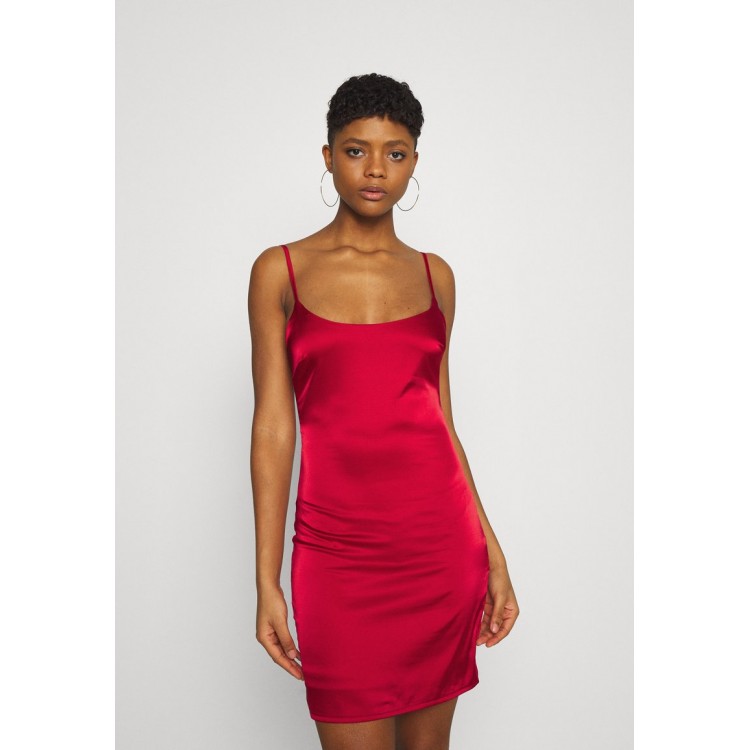 Kobiety DRESS | Missguided STRETCH BODYCON MINI DRESS - Sukienka koktajlowa - red/czerwony - NE99099