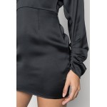 Kobiety DRESS | NA-KD NECKLINE DETAIL DRESS - Sukienka etui - black/czarny - SN35757