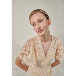 Kobiety DRESS | Needle & Thread AMALIE V NECK BALLERINA DRESS - Sukienka koktajlowa - champagne/mleczny - RH64176