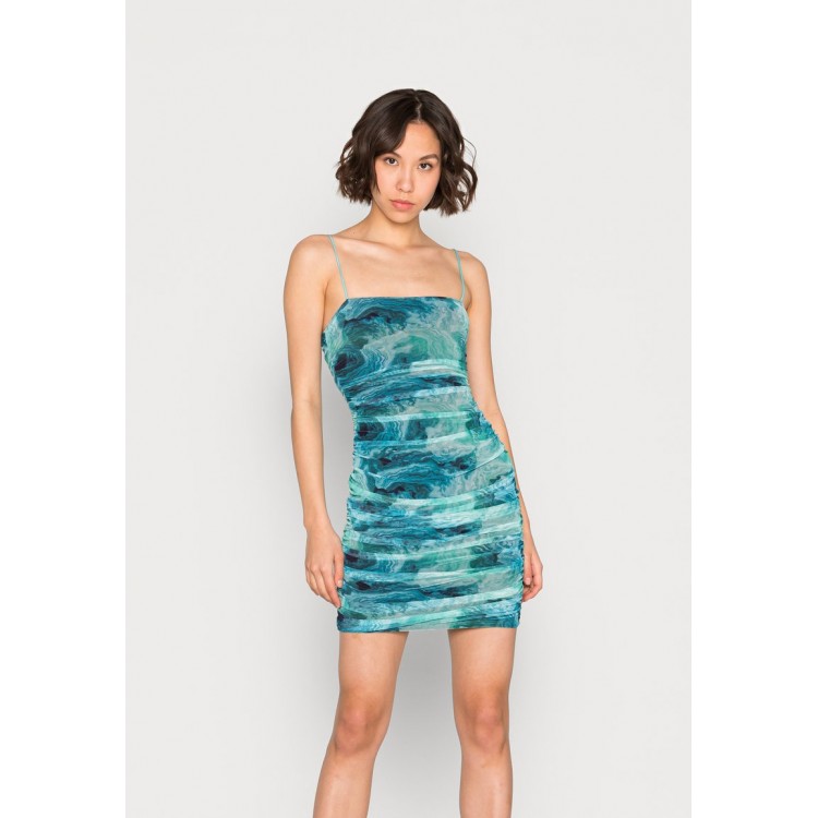 Kobiety DRESS | Nly by Nelly PRINT DRESS - Sukienka koktajlowa - ocean abstract/niebieski - EB93072