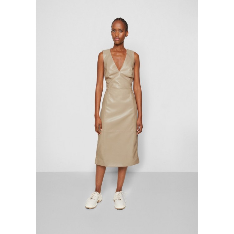 Kobiety DRESS | Proenza Schouler White Label V-NECK DRESS - Sukienka koktajlowa - taupe/brązowy - MU79586