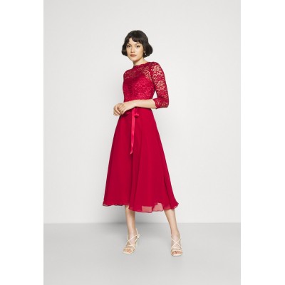 Kobiety DRESS | Swing Sukienka koktajlowa - burgundy/bordowy - WE64081