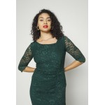 Kobiety DRESS | Swing Sukienka koktajlowa - smaragd/ciemnozielony - FN30806