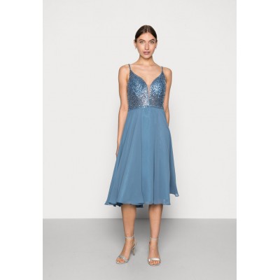 Kobiety DRESS | Swing Sukienka koktajlowa - vintage blue/szaroniebieski - KJ01617