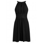 Kobiety DRESS | Vila VIMILINA HALTERNECK DRESS - Sukienka koktajlowa - black/czarny - RL19531