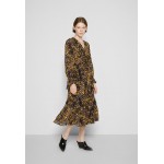 Kobiety DRESS | Diane von Furstenberg SHAZIA DRESS - Sukienka koszulowa - black, orange, brown/czarny - RW14912