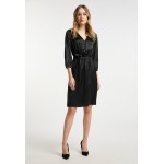 Kobiety DRESS | DreiMaster DREIMASTER BARADELLO - Sukienka koszulowa - schwarz/czarny - AL88760