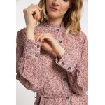 Kobiety DRESS | DreiMaster MIT ALLOVER-PRINT - Sukienka koszulowa - hellbeige beerenrot/beżowy - KX25621