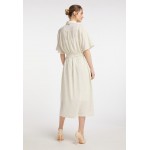 Kobiety DRESS | DreiMaster Sukienka koszulowa - wollweiss/oliv/mleczny - ES48044