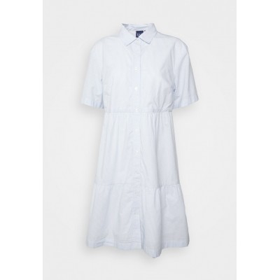 Kobiety DRESS | GAP TIERED DRESS - Sukienka koszulowa - blue white/biały - YB24338