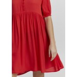 Kobiety DRESS | ICHI Sukienka koszulowa - bittersweet/czerwony - QV33381