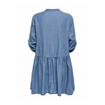 Kobiety DRESS | JDY OLIVIA LIFE 3/4 SHORT - Sukienka koszulowa - medium blue denim/niebieski denim - OC70439