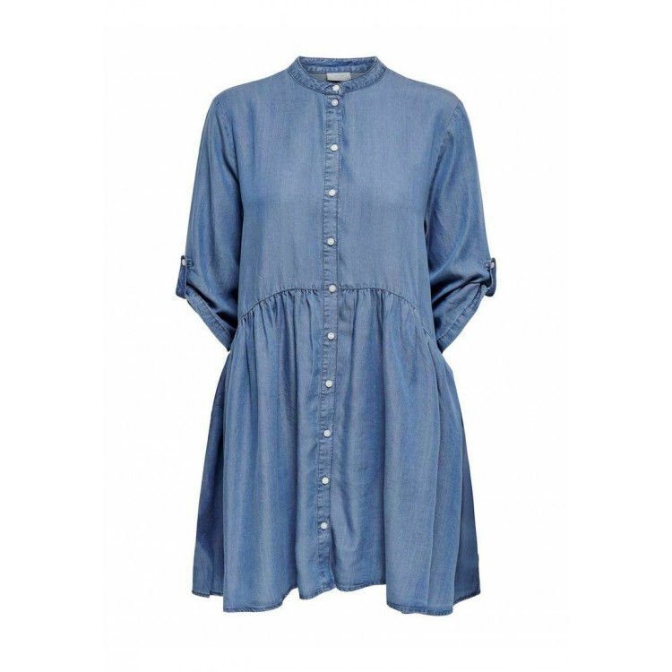 Kobiety DRESS | JDY OLIVIA LIFE 3/4 SHORT - Sukienka koszulowa - medium blue denim/niebieski denim - OC70439