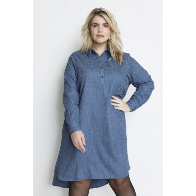 Kobiety DRESS | Kaffe Curve KCALBERTE - Sukienka koszulowa - blue mirage/niebieskoszary - AC73889