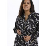 Kobiety DRESS | Kaffe Curve Sukienka koszulowa - black/white/green marbel print/czarny - PJ39214