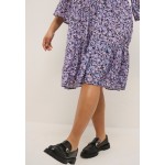 Kobiety DRESS | Kaffe Curve Sukienka koszulowa - blue purple graphic flower/niebieski - OM08639