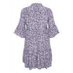 Kobiety DRESS | Kaffe Curve Sukienka koszulowa - blue purple graphic flower/niebieski - OM08639