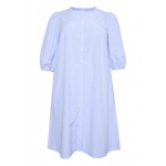 Kobiety DRESS | Kaffe Curve Sukienka koszulowa - blue white narrow stripe/niebieski - XA08219