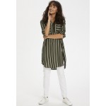 Kobiety DRESS | Kaffe KABABARA SHIRT DRESS - Sukienka koszulowa - grape leaf/chalk stripe/oliwkowy - PY84503