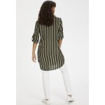 Kobiety DRESS | Kaffe KABABARA SHIRT DRESS - Sukienka koszulowa - grape leaf/chalk stripe/oliwkowy - PY84503
