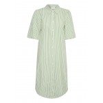 Kobiety DRESS | Kaffe KASTINE - Sukienka koszulowa - white/green stripe/zielony - XX71725